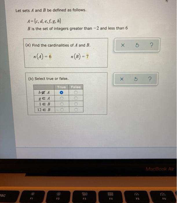 Solved Let Sets A And B Be Defined As Follows. A={c, D, E, | Chegg.com