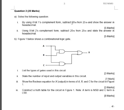 Solved 3TLE10503Question 2 (25 ﻿Marks)a) ﻿Solva the | Chegg.com
