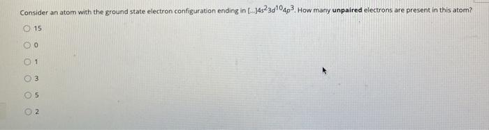 Solved Consider an atom with the ground state electron | Chegg.com
