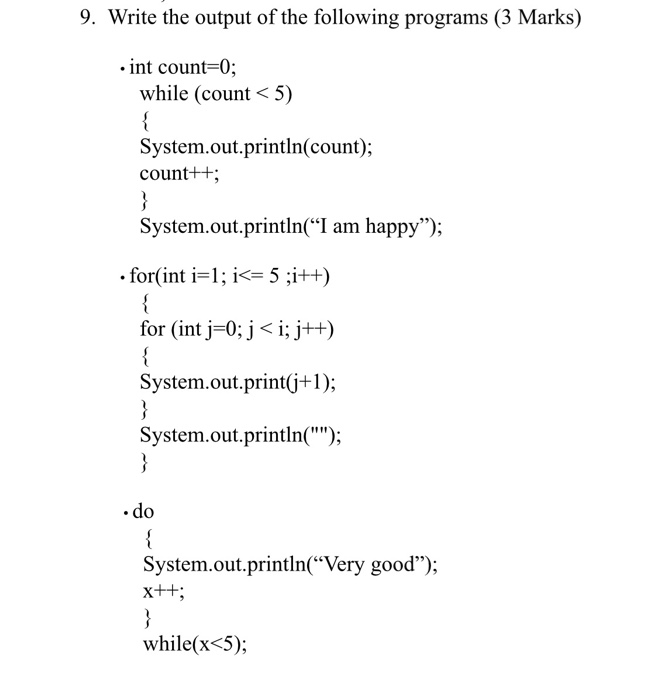 Solved 1. The value of x after the following statements is | Chegg.com