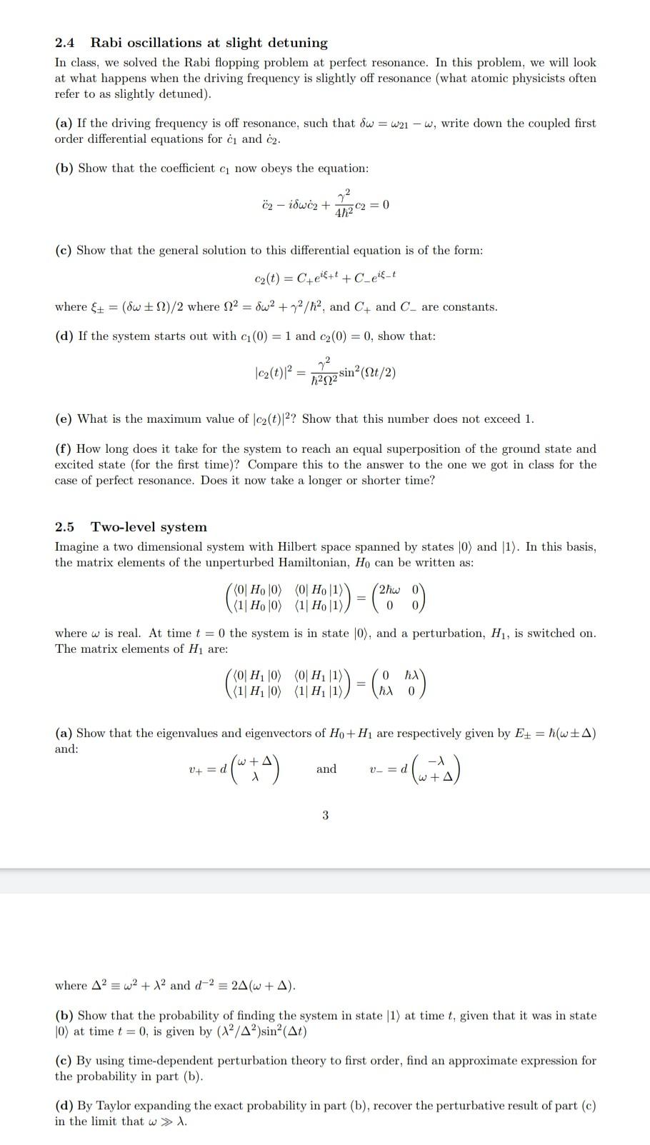 For this problem, please refer to problems (2.4) and | Chegg.com