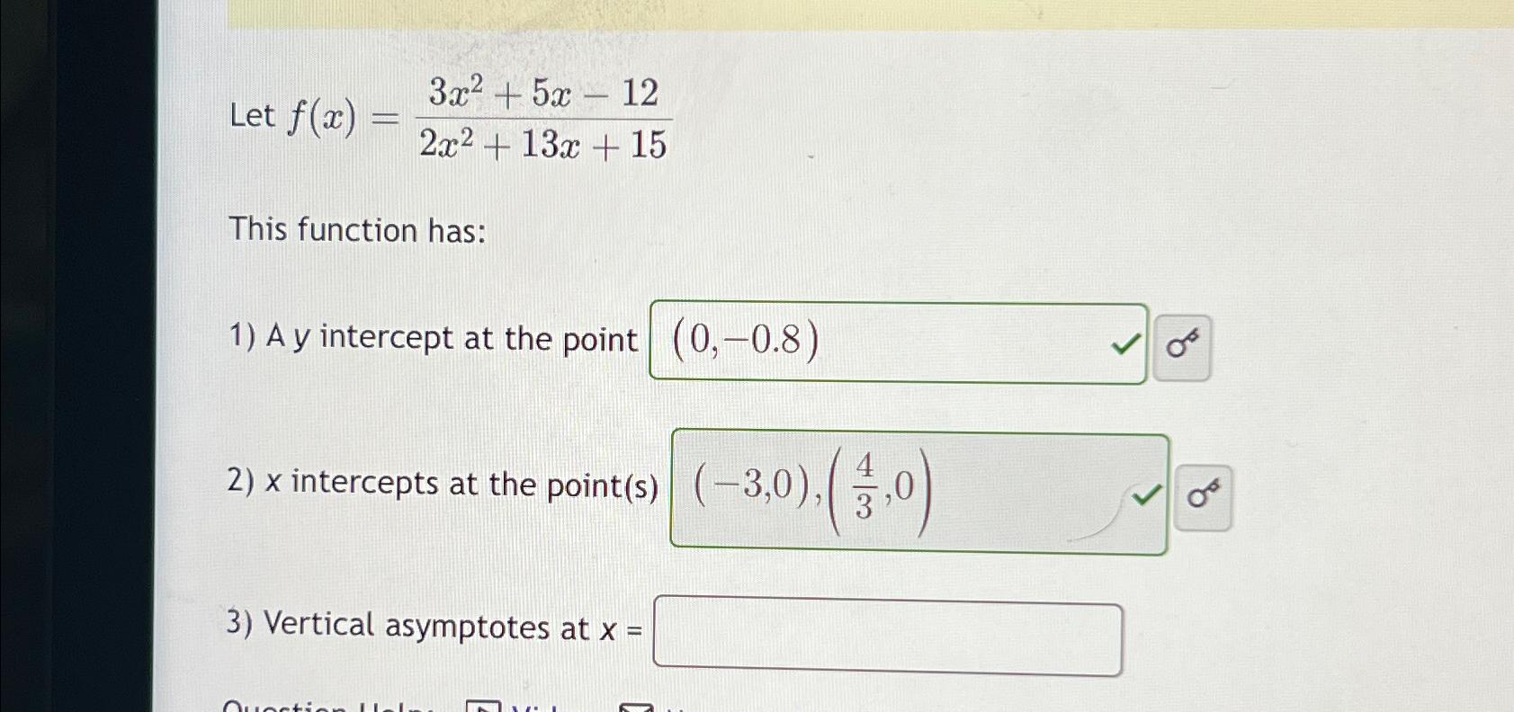 Solved Let F X 3x2 5x 122x2 13x 15this Function Has Ay