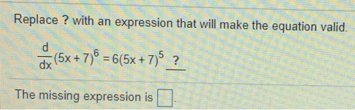 Solved Replace ? with an expression that will make the | Chegg.com