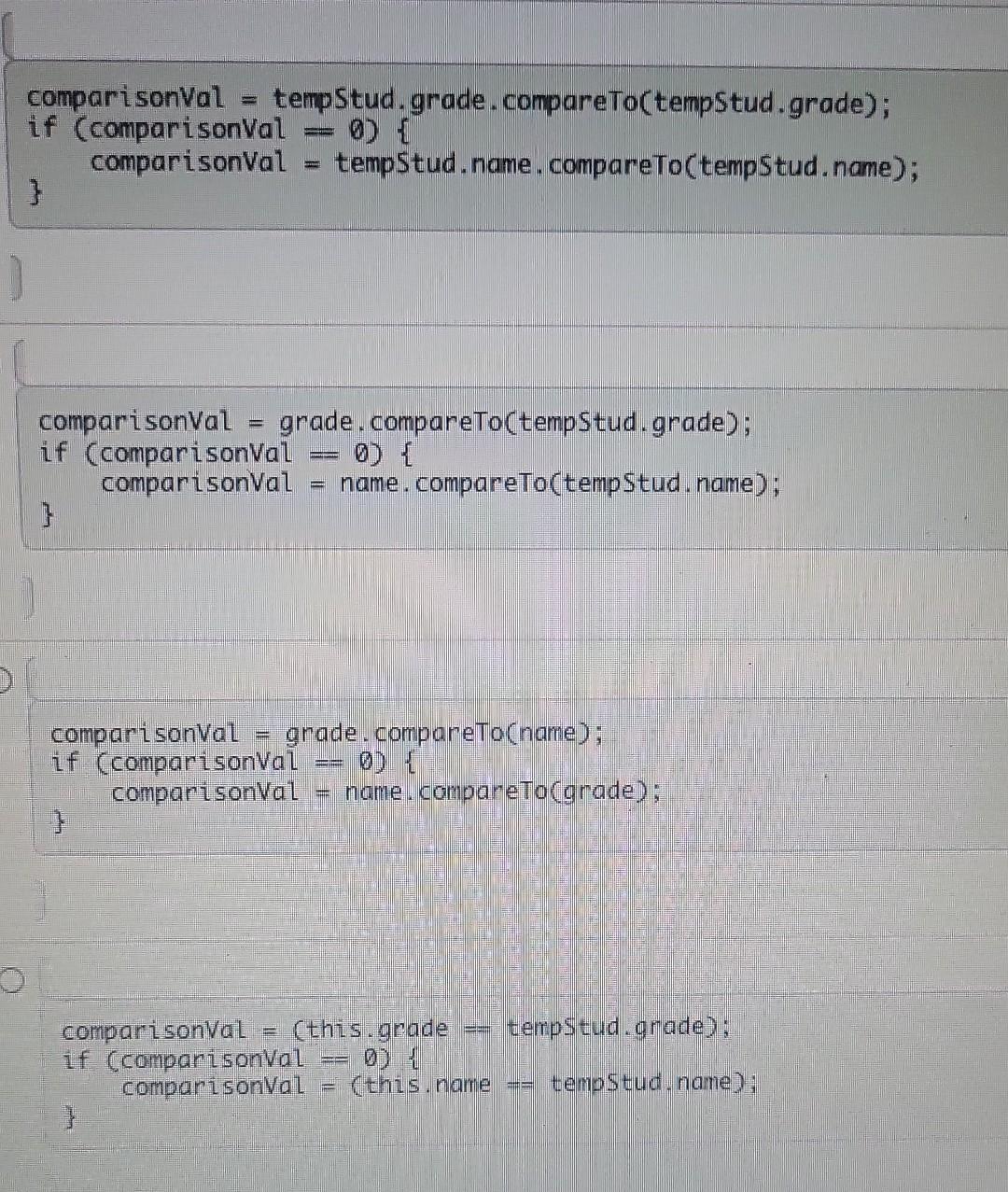 Solved Given the following Student class, which XXX is the | Chegg.com