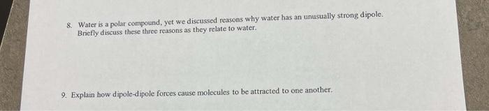 water is an example of a polar compound