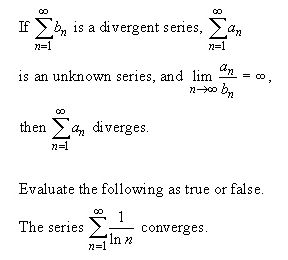 Solved If bn is a divergent series, is an unknown series, | Chegg.com