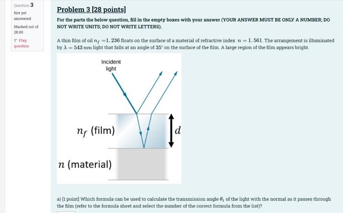 Solved Problem 3 [28 points] For the parts the below | Chegg.com