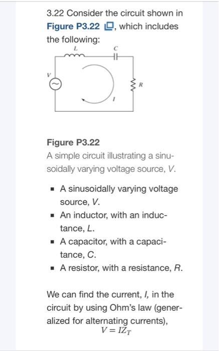 Solved 3.22 Consider the circuit shown in Figure P3.22 ㅁ, | Chegg.com