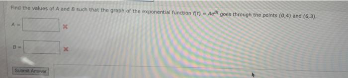 Solved Find the values of A and 8 such that the graph of the | Chegg.com