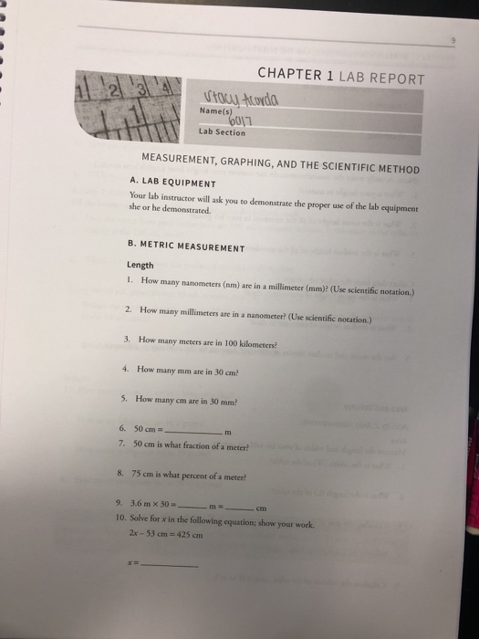 Solved CHAPTER 1 LAB REPORT 2 tacy Aconda Name(s) Lab | Chegg.com