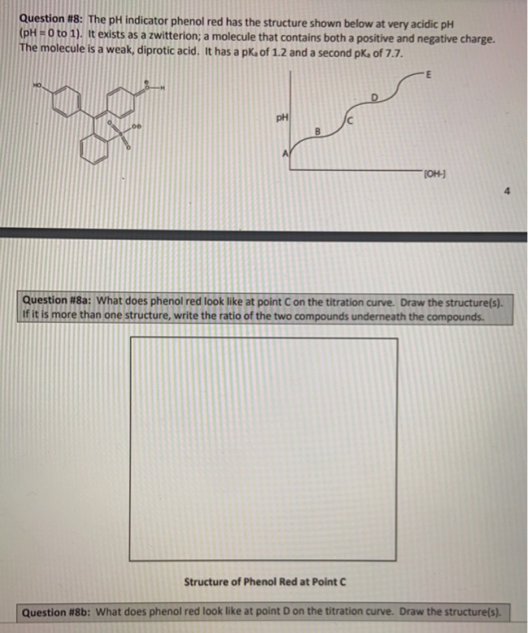 Solved Question 8 The pH indicator phenol red has the