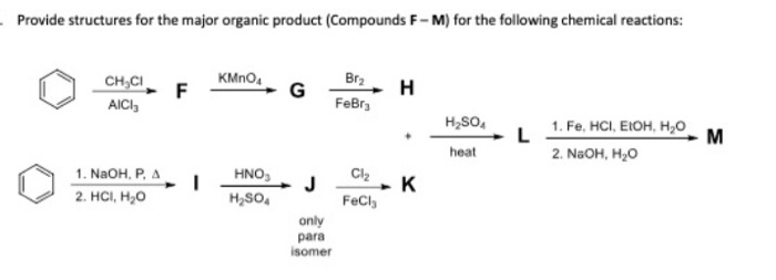 Solved - Provide structures for the major organic product | Chegg.com