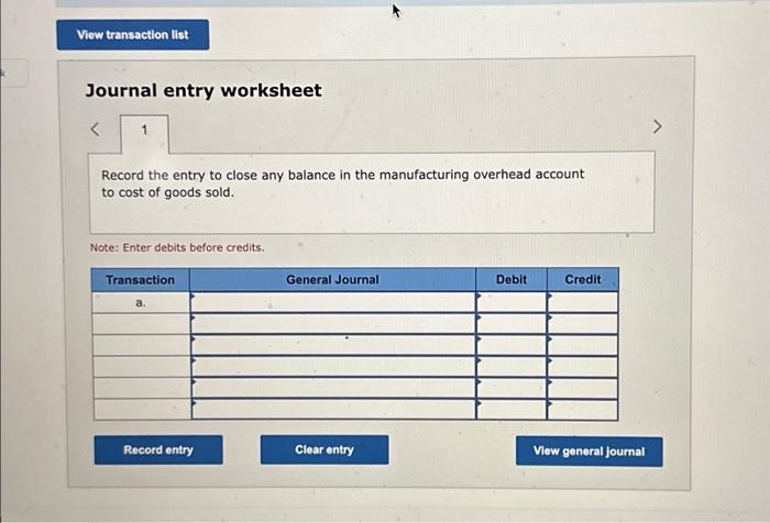 Solved Journal Entry Worksheet \begin{tabular}{llll} 1 & 2 & | Chegg.com