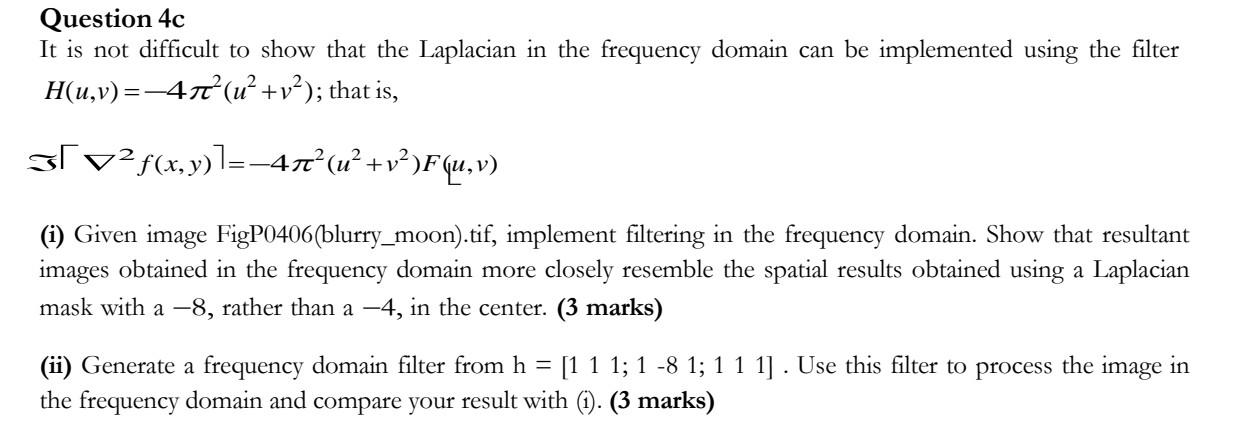 Question 4c It is not difficult to show that the | Chegg.com