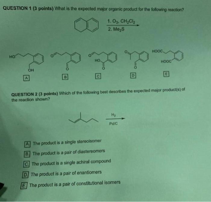 Solved QUESTION 1 (3 points) What is the expected major | Chegg.com