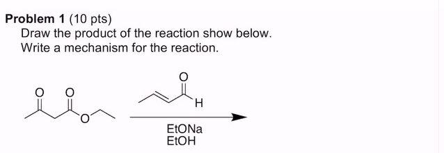 Solved Problem 1 (10 ﻿pts)Draw the product of the reaction | Chegg.com