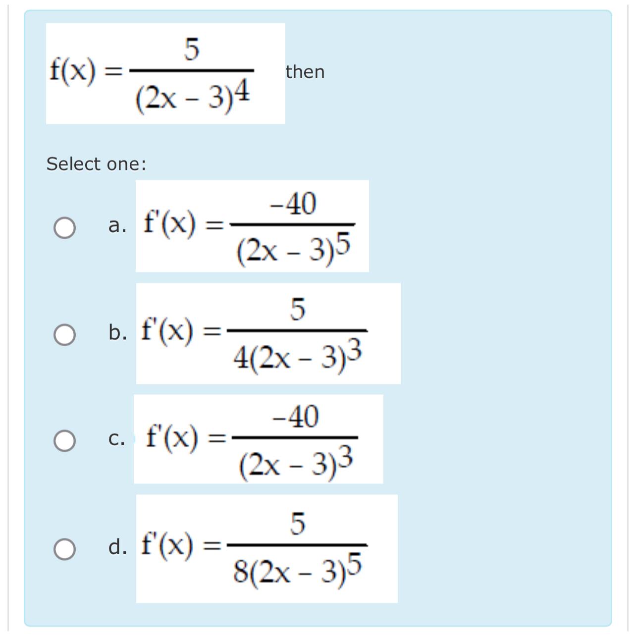f x )= 5 2x 6 1 x 3