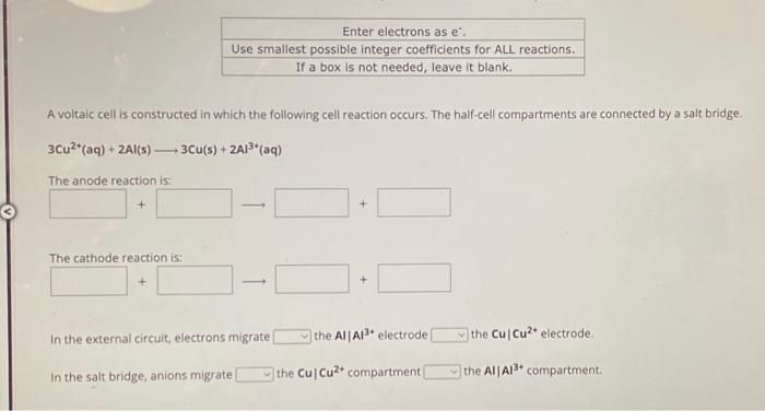 Solved A voltaic cell is constructed in which the following | Chegg.com