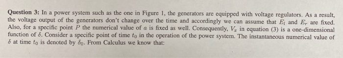 Consider the power system in Figure 1 which is made | Chegg.com