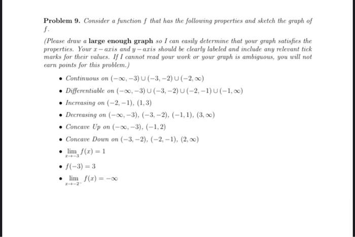 Solved Problem 9. Consider a function that has the following | Chegg.com