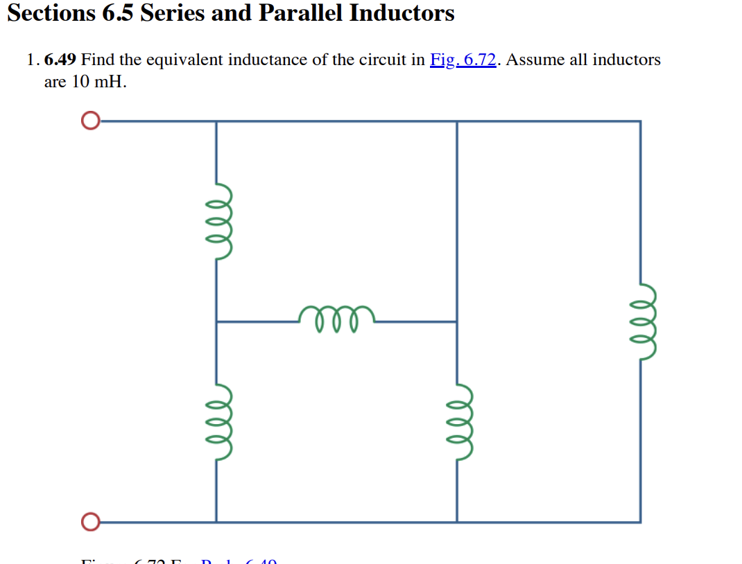 Solved Sections 6.5 ﻿Series and Parallel Inductors 1. 6.49 | Chegg.com