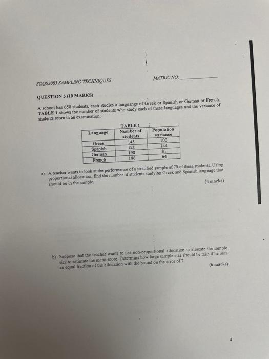 Solved QUESTION 2 (10 MARKS) Repistrar Unit is conducting a | Chegg.com