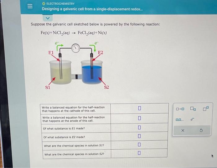 Solved Suppose the galvanic cell sketched below is powered | Chegg.com