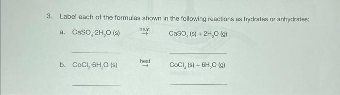 Solved 3. Label each of the formulas shown in the following | Chegg.com