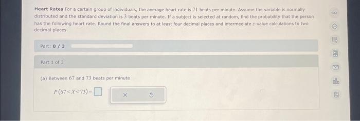 Solved Heart Rates For a certain group of individuals, the | Chegg.com