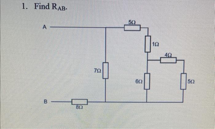 Solved 1. Find RAB. | Chegg.com