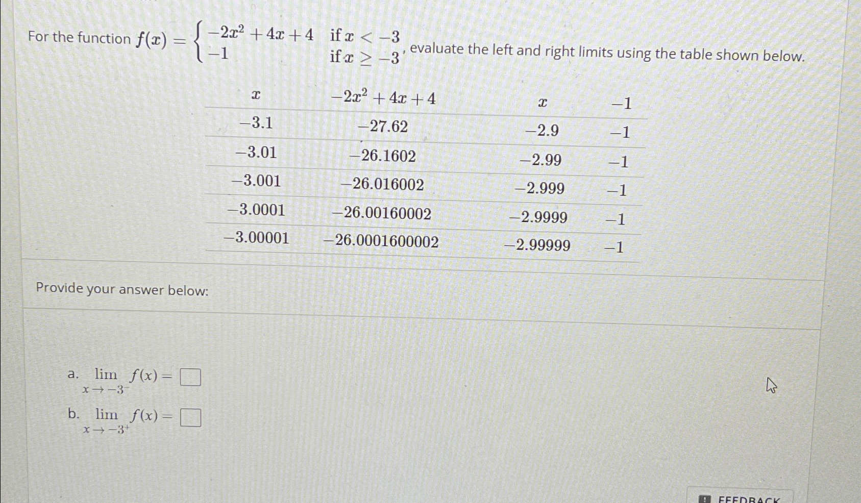 Solved For The Function F X { 2x2 4x 4 If X