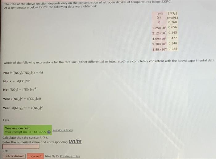 Solved The rate of the above reaction depends only on the | Chegg.com