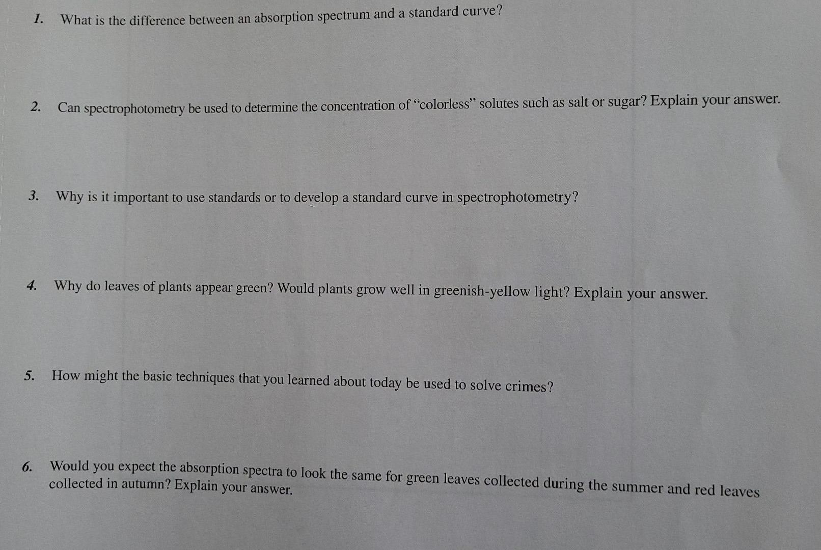 Solved 1. What is the difference between an absorption