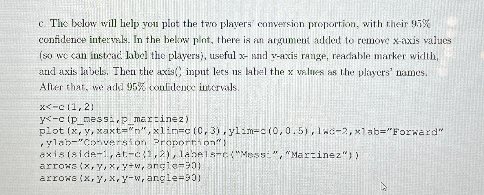 Solved c. ﻿The below will help you plot the two players' | Chegg.com