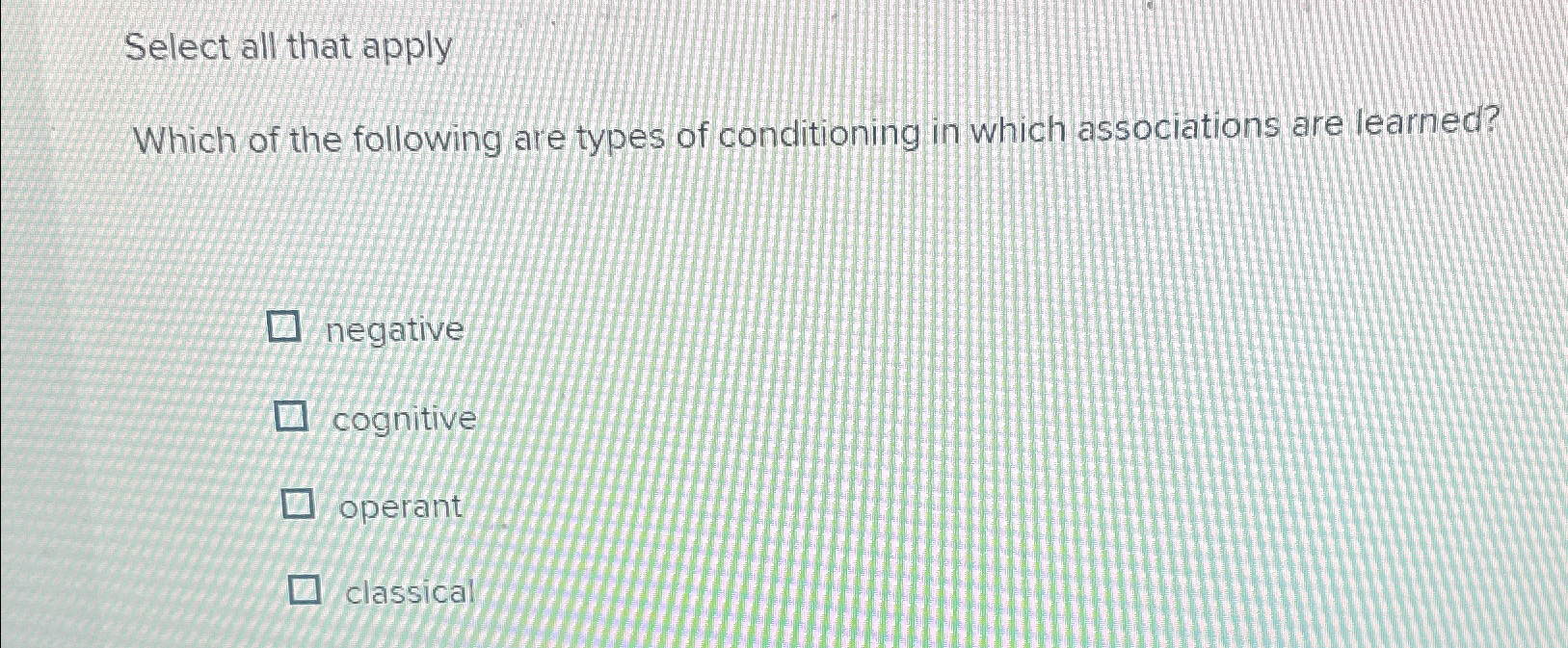 Solved Select all that applyWhich of the following are types | Chegg.com
