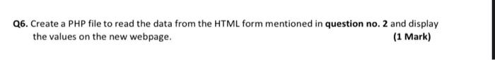 Solved Q2. Write the HTML code to generate the following | Chegg.com