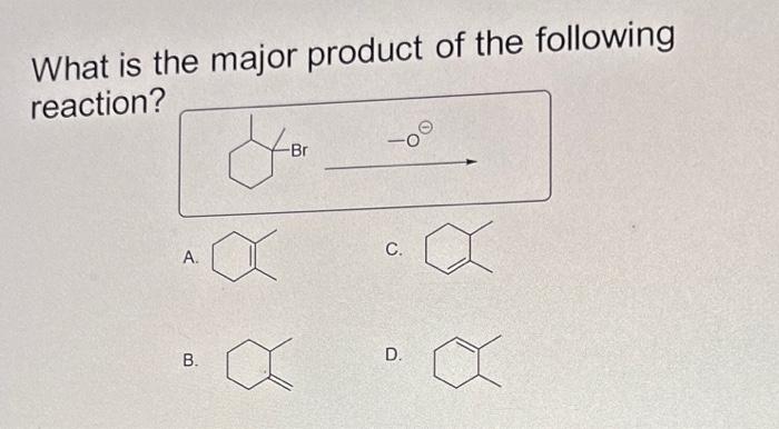 Solved What is the major product of the following reaction? | Chegg.com