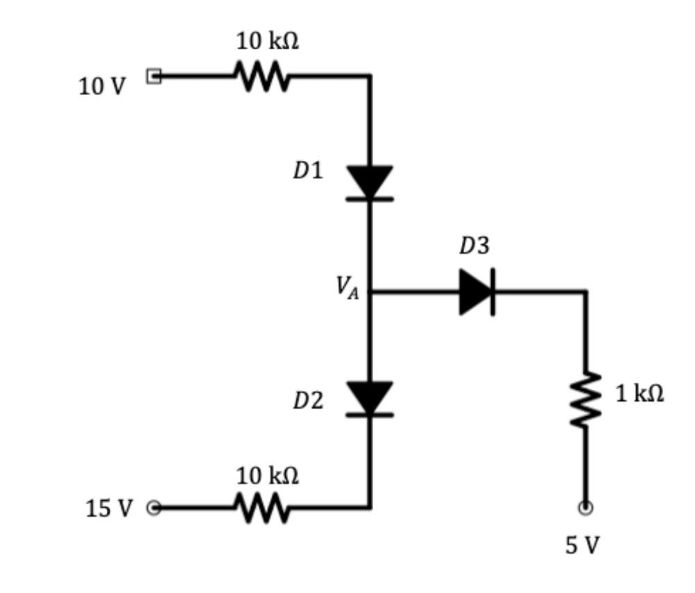 Solved Determine which diodes are on and which are off, then | Chegg.com