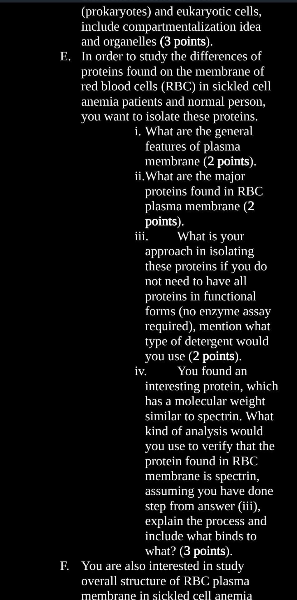 Solved 1. Sickle cell anemia is a inherited version of | Chegg.com