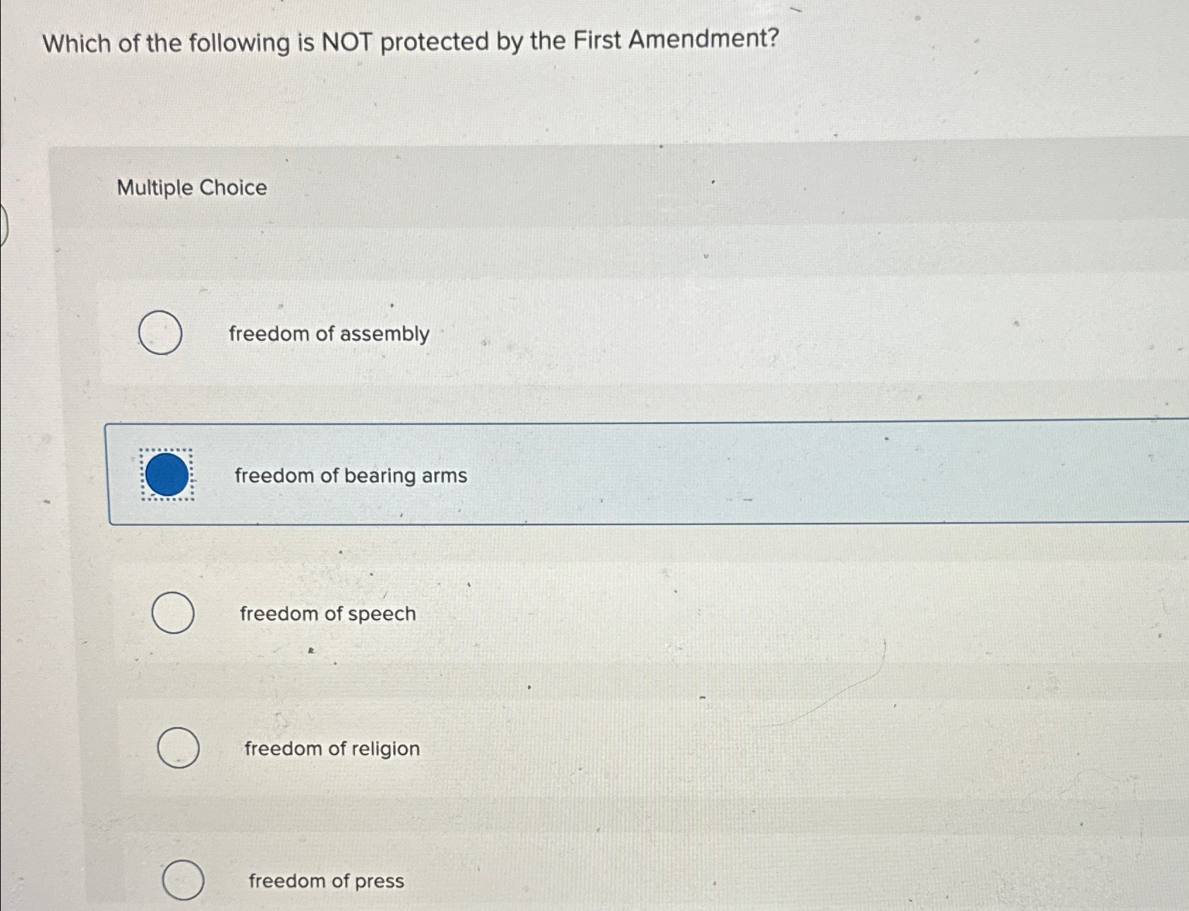is freedom of assembly protected by first amendment