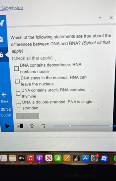 Solved SubmissionWhich of the following statements are true | Chegg.com