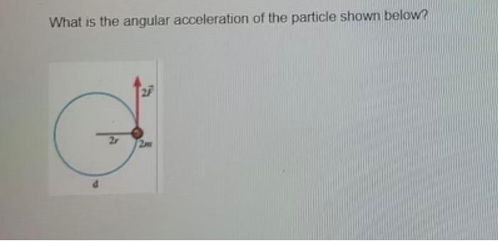 Solved What is the angular acceleration of the particle | Chegg.com