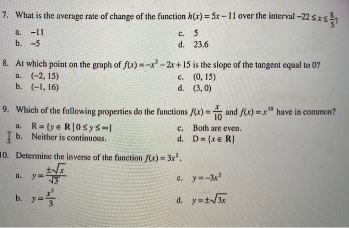 A 1 On What Interval S Is The Function F X 5 Chegg Com