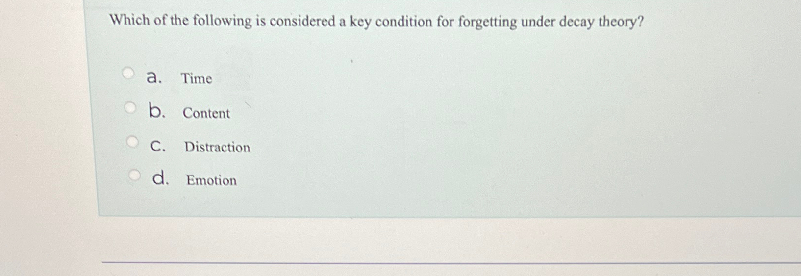Solved Which of the following is considered a key condition | Chegg.com