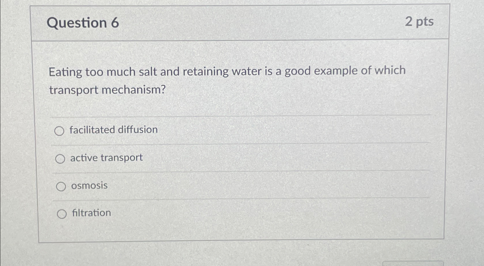 Solved Question 62 ﻿ptsEating too much salt and retaining