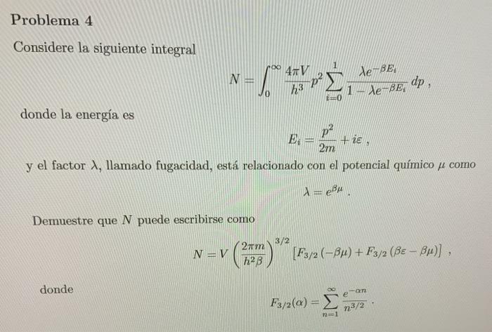 Solved Consider The Following Integral Where The Energy I Chegg Com