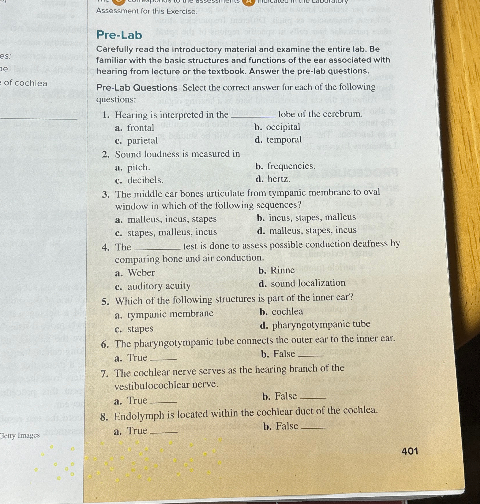 Solved Assessment for this Exercise.Pre-LabCarefully read | Chegg.com