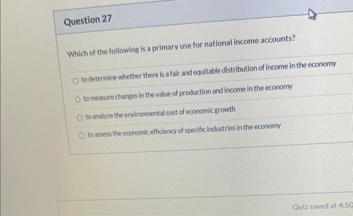 Solved Which of the following is a primary use for national | Chegg.com