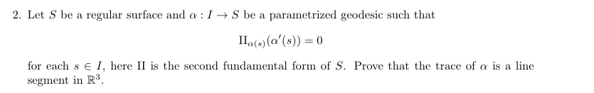 Solved Let S be a regular surface and α:I→S be a | Chegg.com