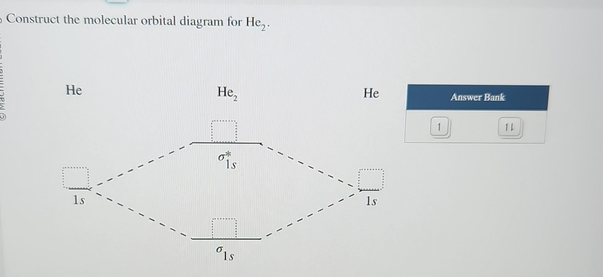 Solved Construct The Molecular Orbital Diagram For | Chegg.com